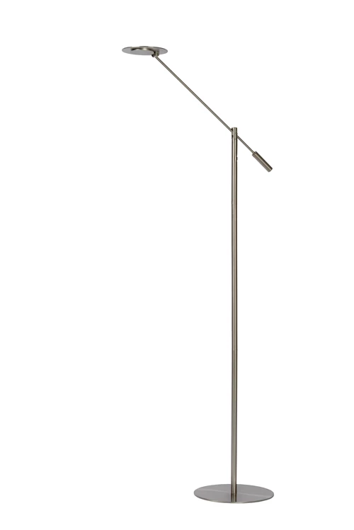 Lucide ANSELMO - Lampadaire / lampe de lecture - Ø 25 cm - LED Dim. - 1x9W 3000K - Chrome Dépoli - éteint